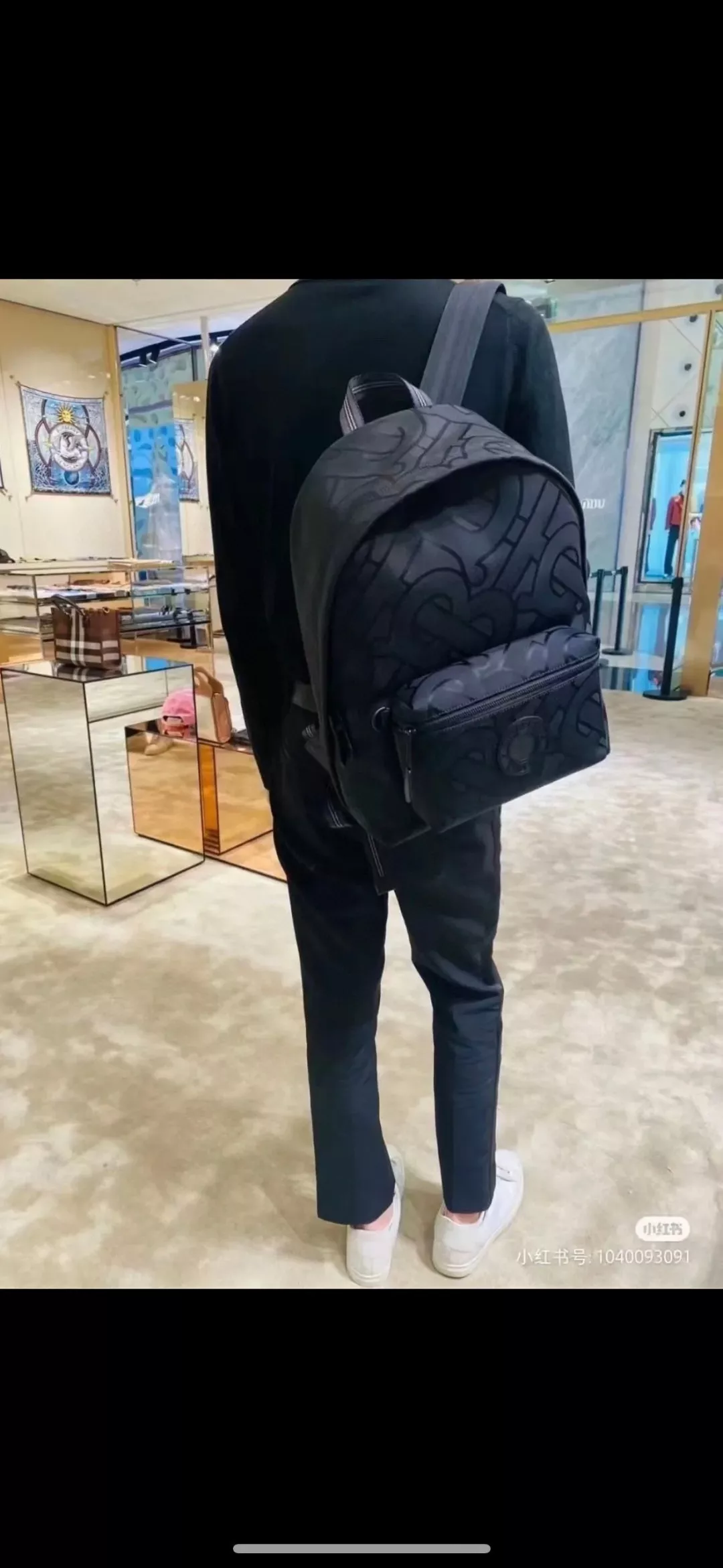 버버리 체크 패턴 레더 트리밍 백팩 상세 이미지 10