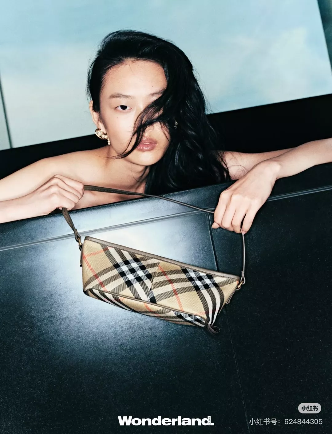 버버리 체크 패브릭 숄더 스타일 백 상세 이미지 18