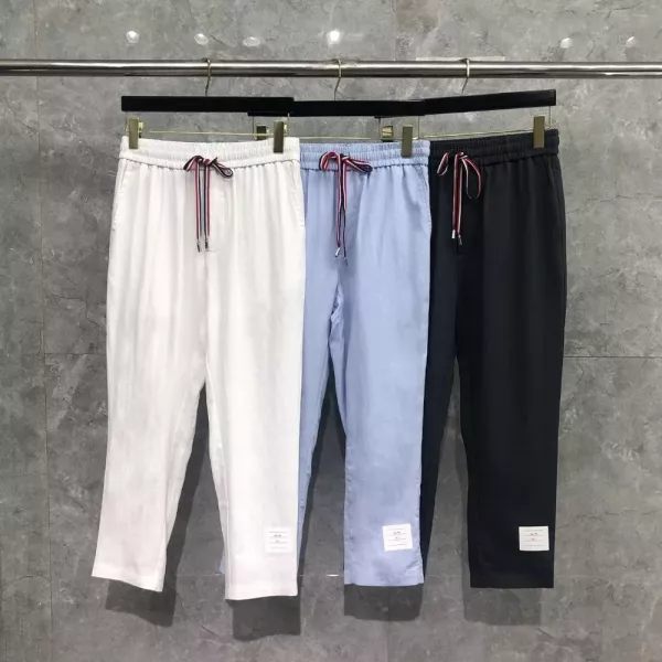 톰브라운 중식 무드 밴딩 코튼 와이드 팬츠