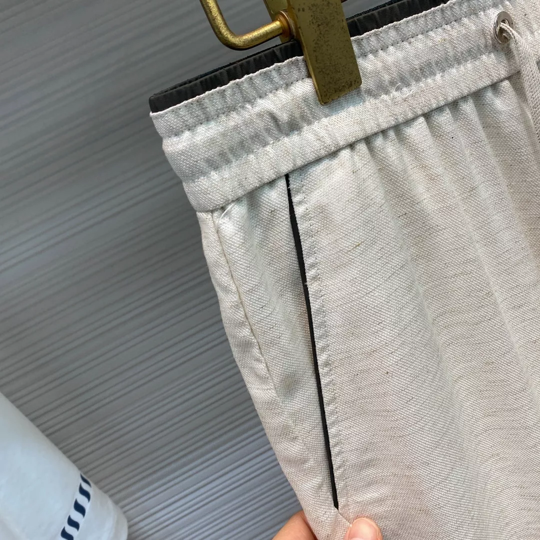 디올 린넨 혼방 드로우스트링 일자 팬츠 상세 이미지 4