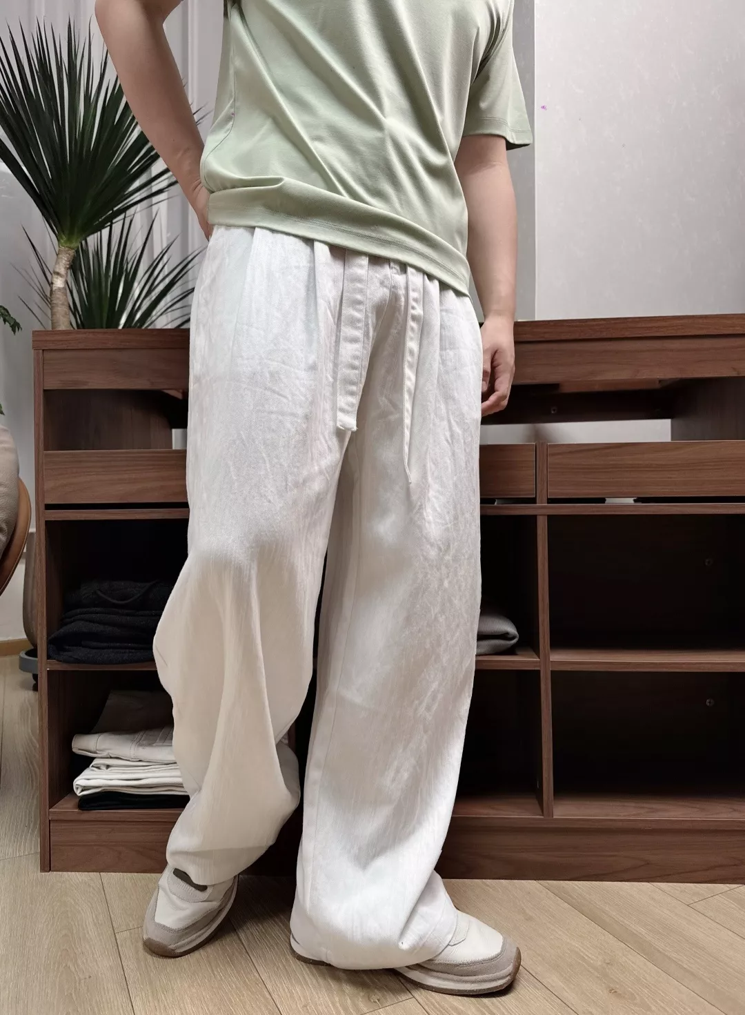 발렌티노 드로스트링 와이드 캐주얼 팬츠 상세 이미지 21