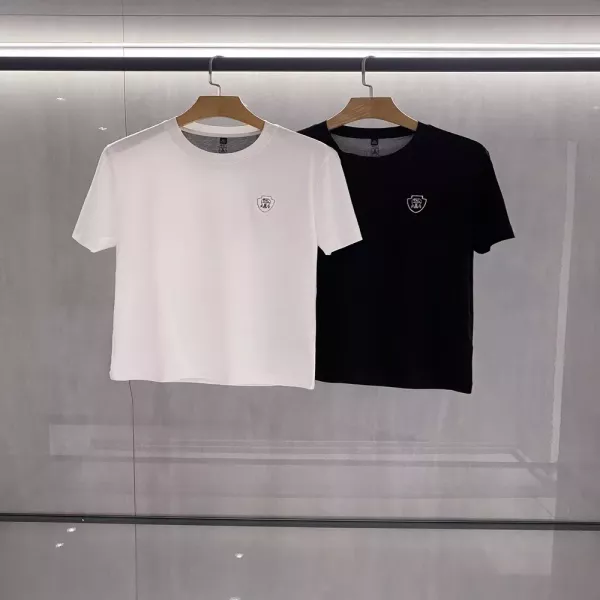 브루넬로쿠치넬리 로고 포인트 실켓 코튼 반팔 티셔츠