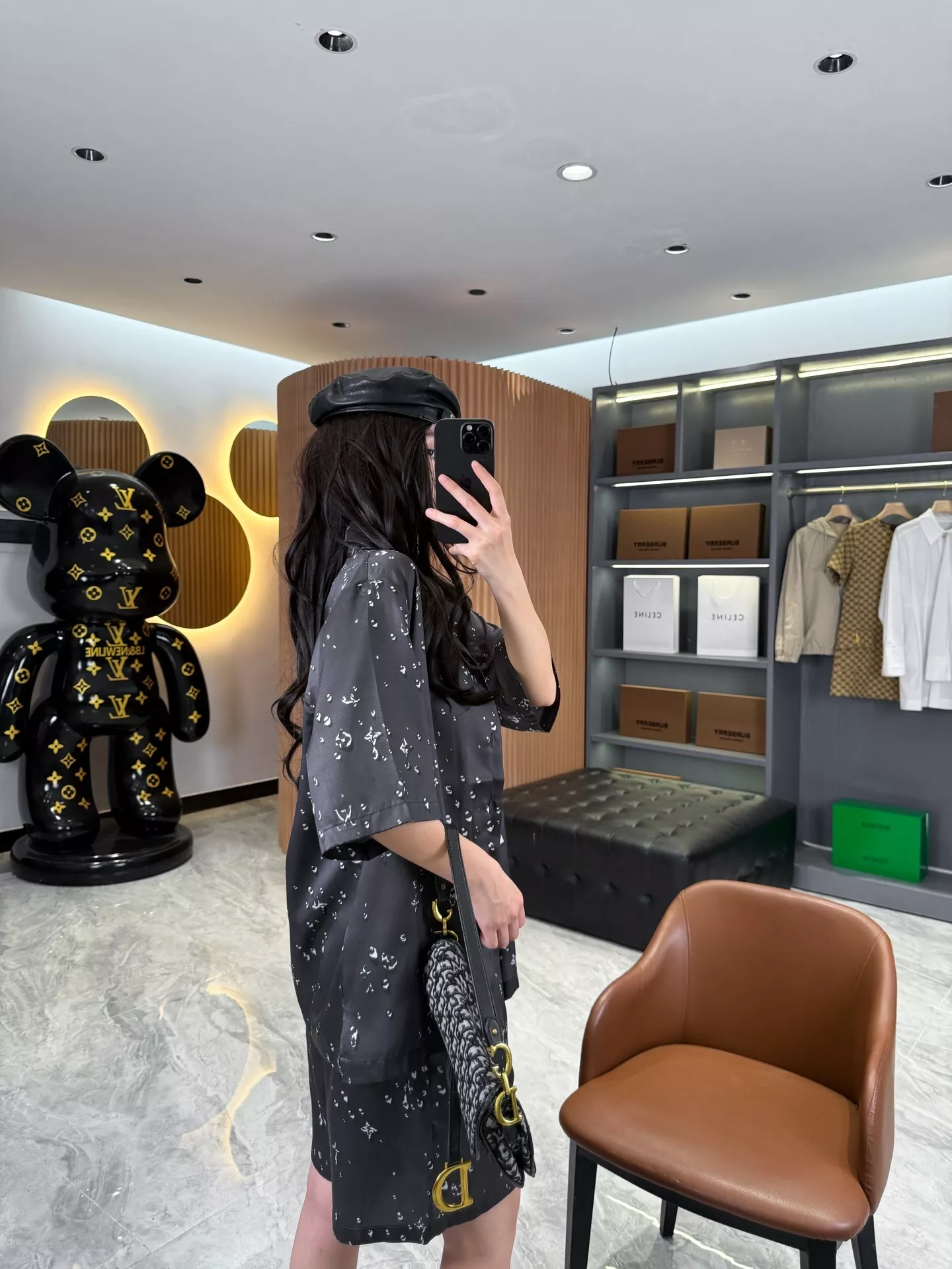 루이비통 워터드롭 프린트 실크 반소매 셔츠 쇼츠 세트 상세 이미지 67