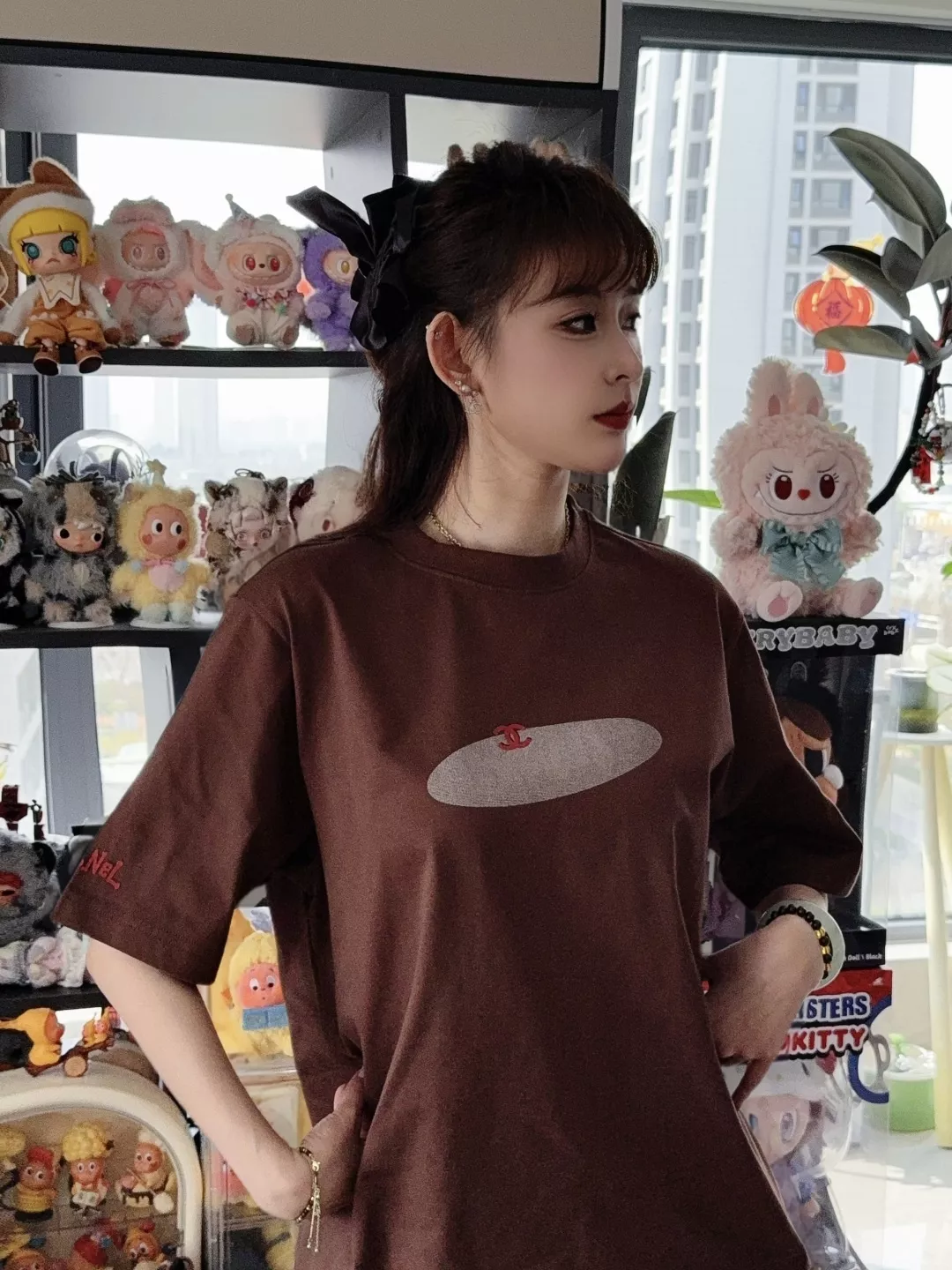 샤넬 더블C 플라잉 디스크 프린트 반팔 티셔츠 상세 이미지 19
