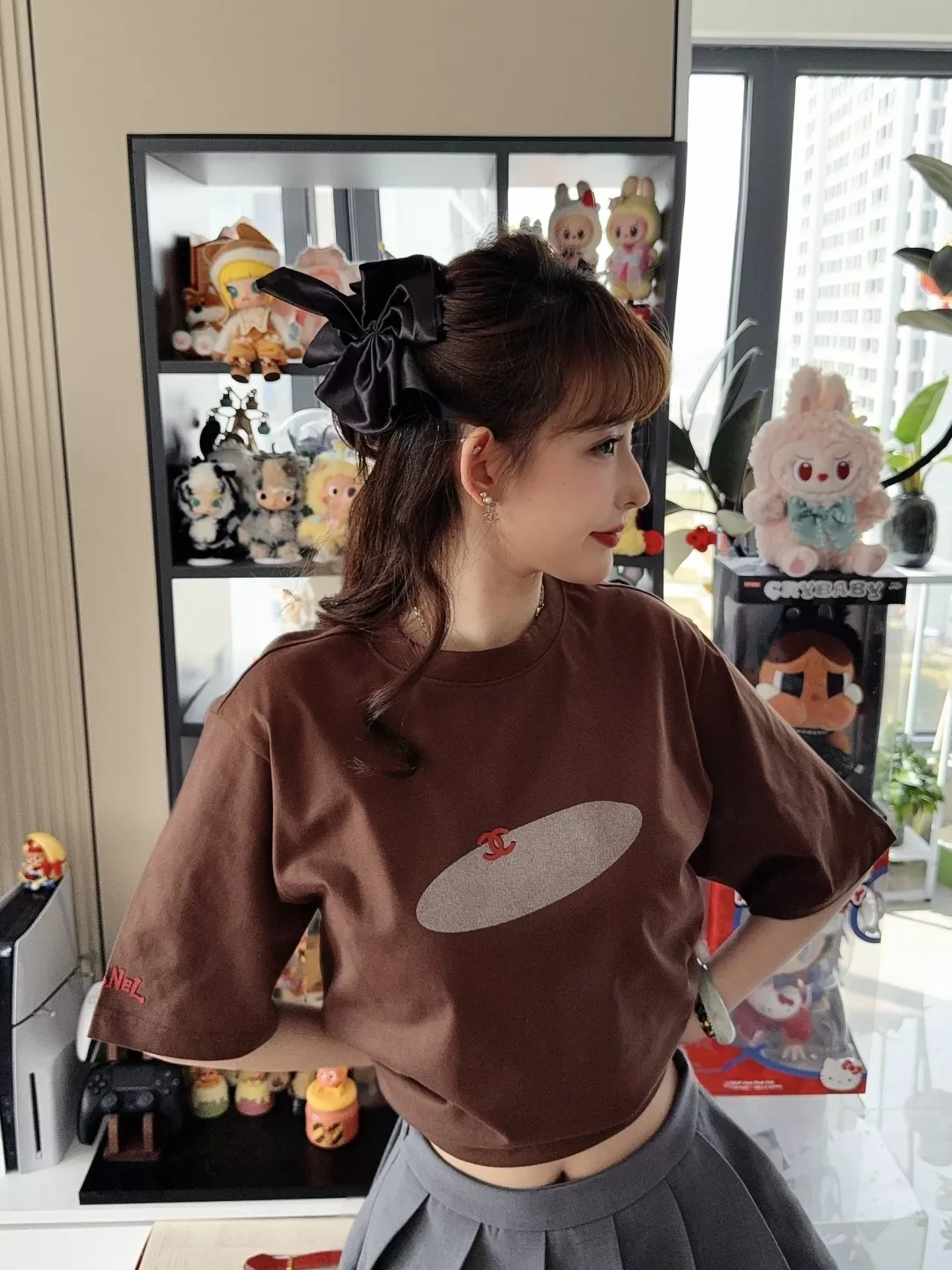 샤넬 더블C 플라잉 디스크 프린트 반팔 티셔츠 상세 이미지 21