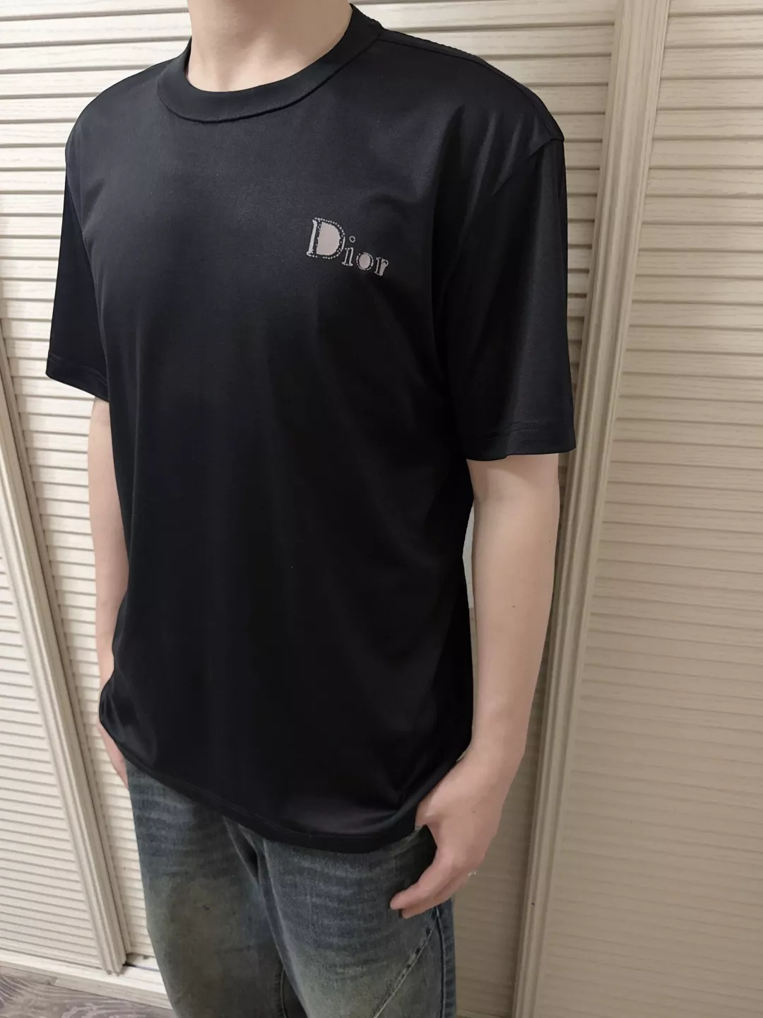 디올 패치 로고 프린트 반소매 티셔츠 상세 이미지 18