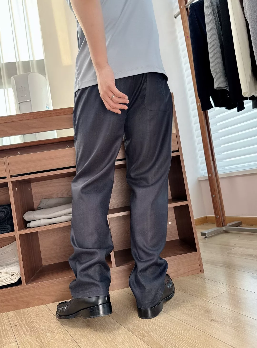 브루넬로쿠치넬리 블루 텐셀 린넨 혼방 드로스트링 팬츠 상세 이미지 23
