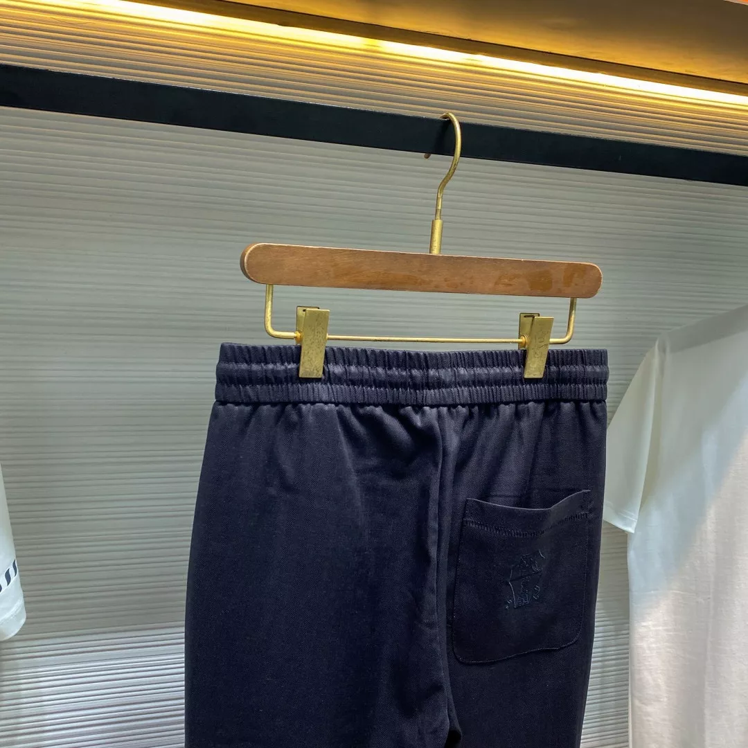 브루넬로쿠치넬리 블루 텐셀 린넨 혼방 드로스트링 팬츠 상세 이미지 7
