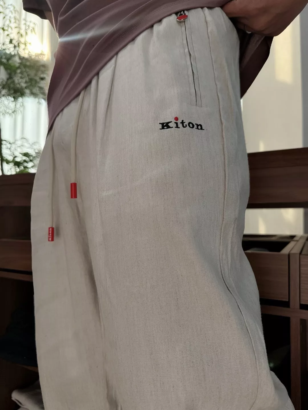 키톤 리넨 블렌드 드로스트링 팬츠 상세 이미지 23