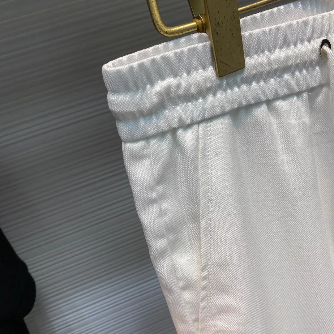 로로피아나 화이트 리넨 혼방 드로스트링 팬츠 상세 이미지 4
