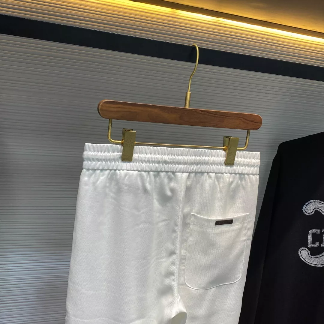 로로피아나 화이트 리넨 혼방 드로스트링 팬츠 상세 이미지 8
