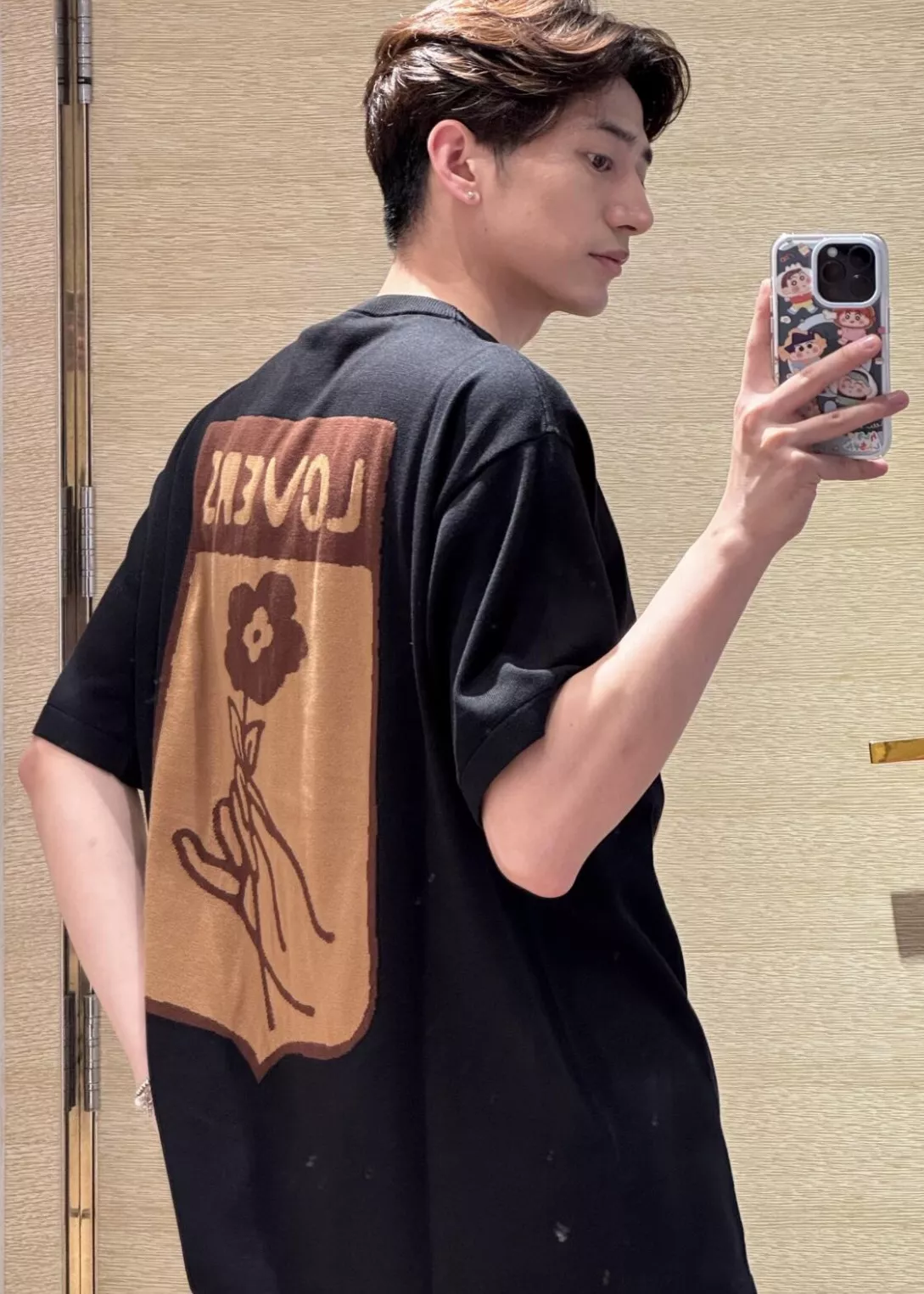 루이비통 트렁크 자카드 코튼 반팔 라운드 티셔츠 상세 이미지 35