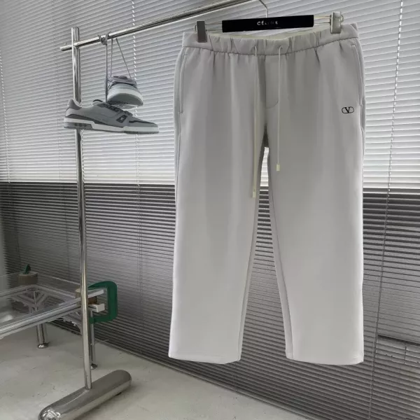 발렌티노 로고 자수 밴딩 스트레이트 팬츠