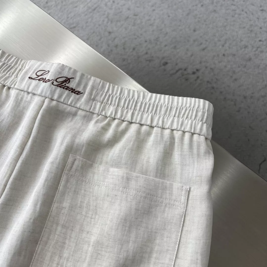 로로피아나 자수 로고 밴딩 스트링 팬츠 상세 이미지 8