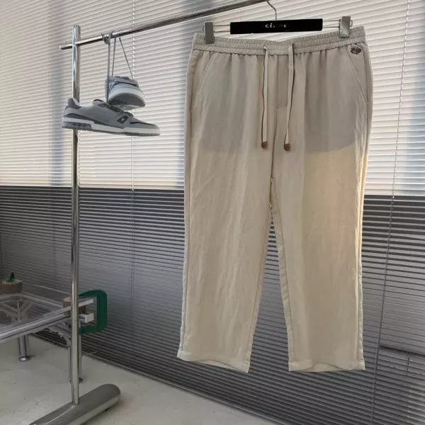로로피아나 자수 로고 스트링 밴딩 팬츠