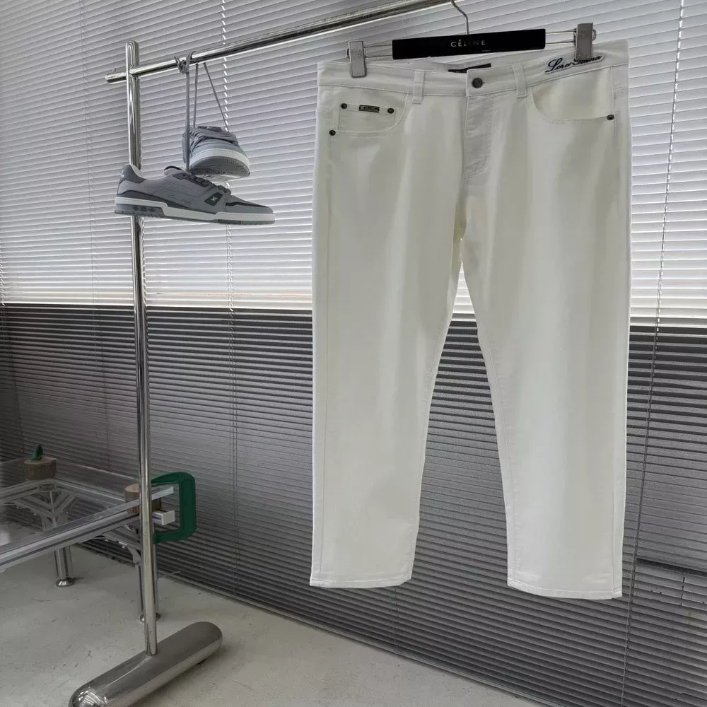 로로피아나 심플 화이트 데님 팬츠