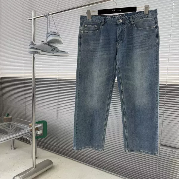 베르사체 워싱 데님 캐주얼 팬츠