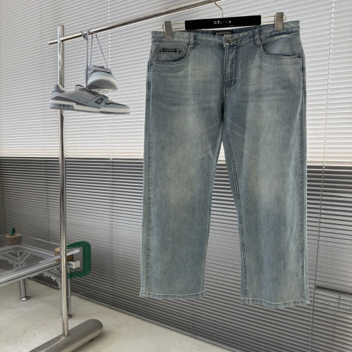 버버리 라이트블루 워싱 스트레이트 데님 팬츠