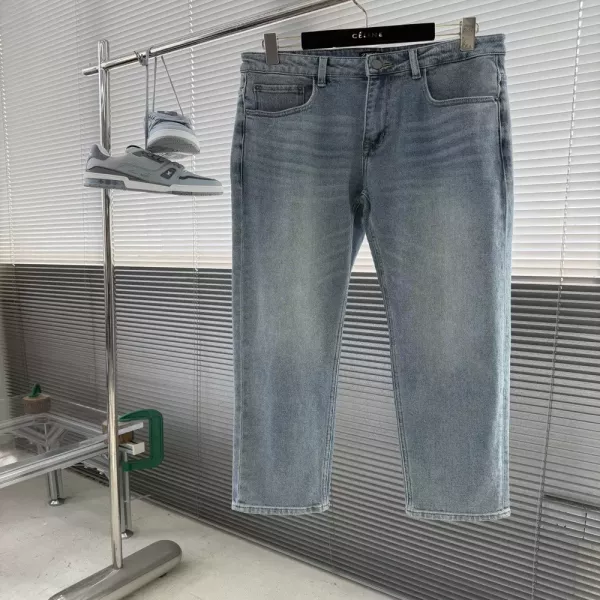 제냐 워싱 스트레이트 데님 팬츠
