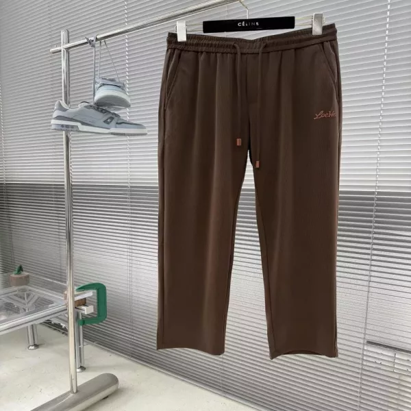 로에베 자수 포인트 와이드 밴딩 팬츠