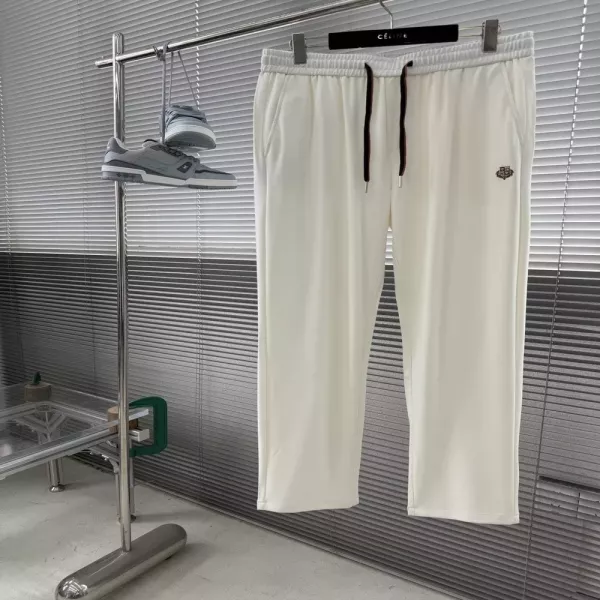 로로피아나 자수 포인트 와이드 밴딩 팬츠