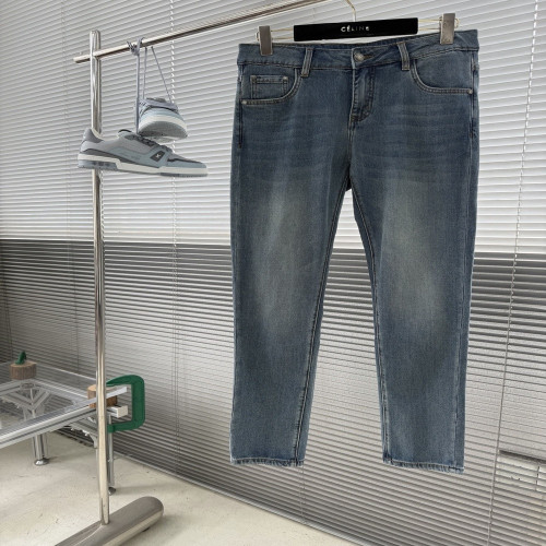 제냐 슬림 핏 워싱 데님 팬츠