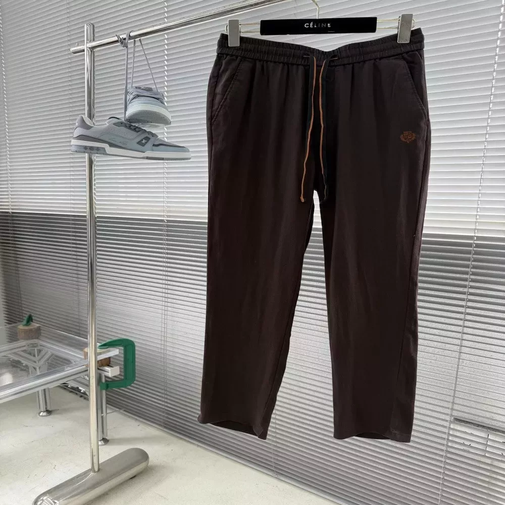 로로피아나 린넨 혼방 스트레이트 밴딩 팬츠