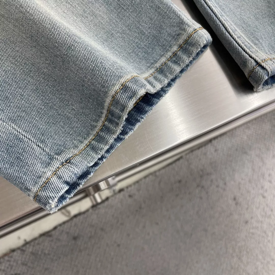 생로랑 워싱 스트레이트 데님 팬츠 상세 이미지 7