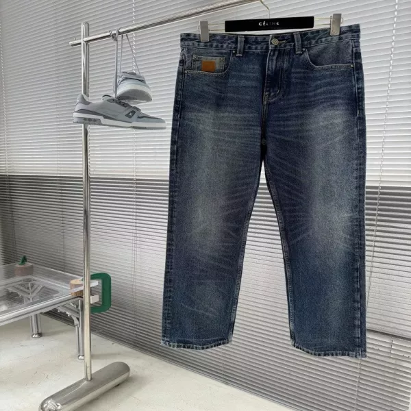 루이비통 워싱 스트레이트 데님 팬츠