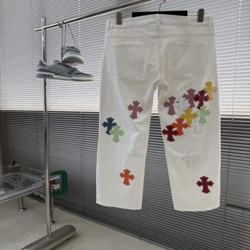 크롬하츠 컬러 패치 디테일 데님 팬츠