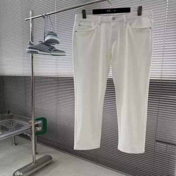 로로피아나 트윌 원단 오프화이트 오포켓 팬츠