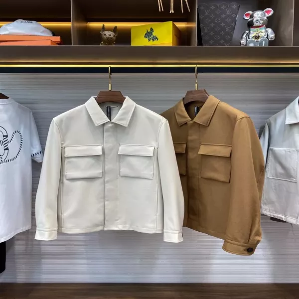제냐 울 혼방 카라 재킷
