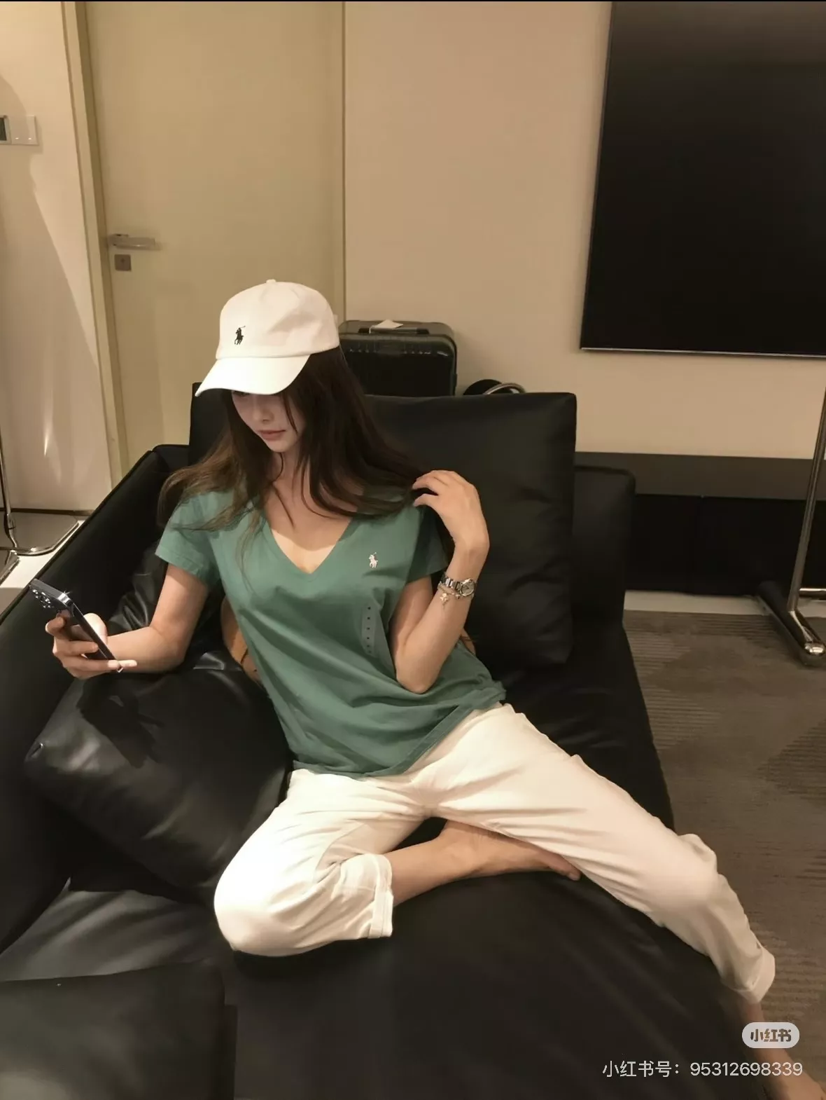 랄프로렌 브이넥 반소매 티셔츠 상세 이미지 64
