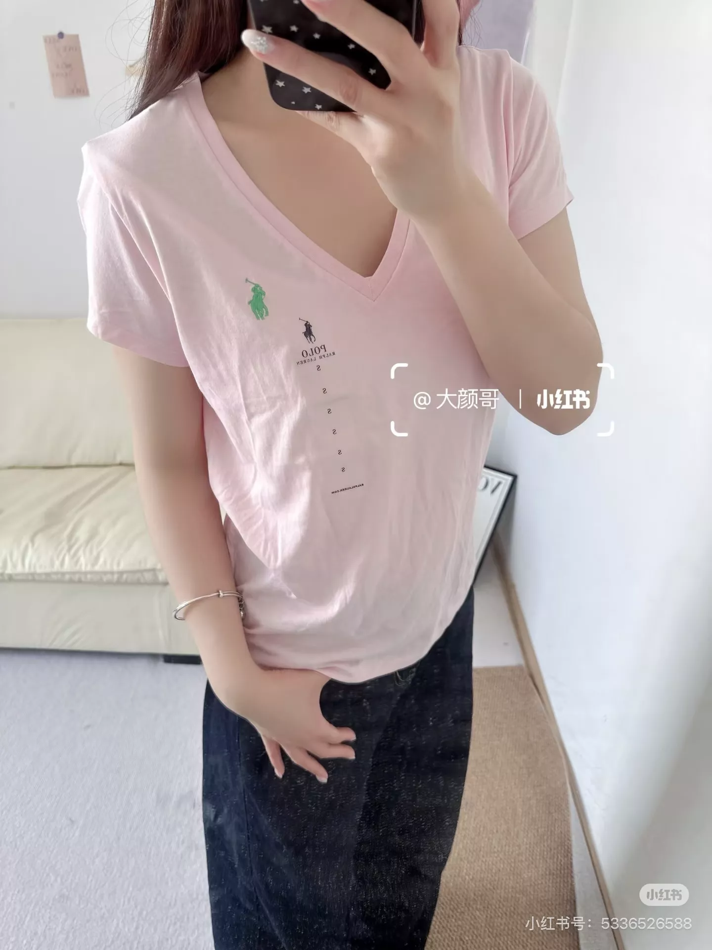 랄프로렌 브이넥 반소매 티셔츠 상세 이미지 72