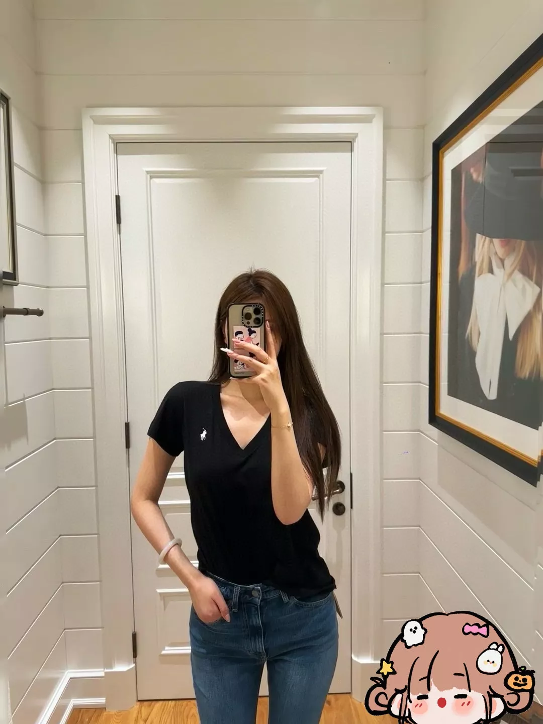 랄프로렌 브이넥 반소매 티셔츠 상세 이미지 94