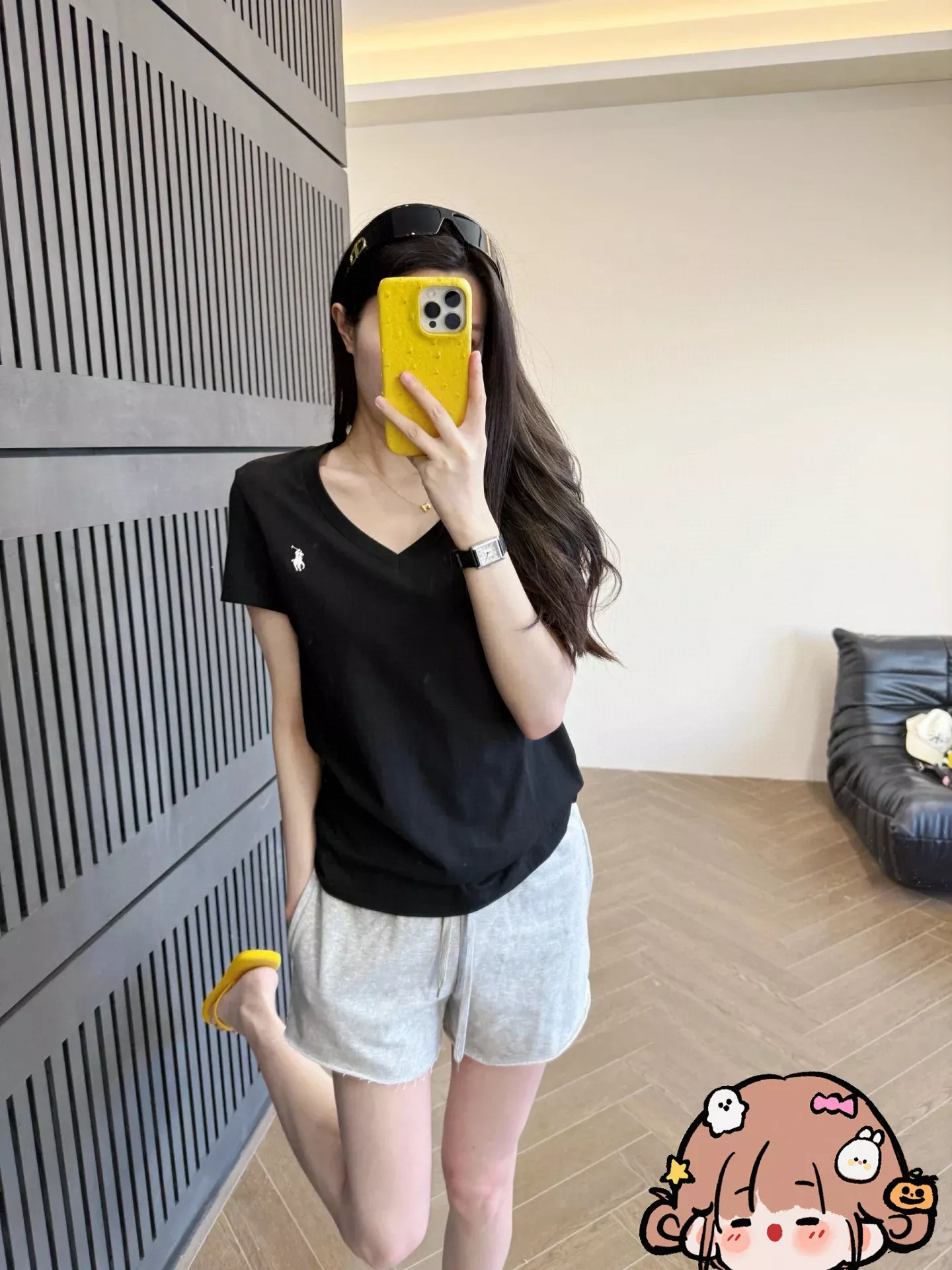 랄프로렌 브이넥 반소매 티셔츠 상세 이미지 98