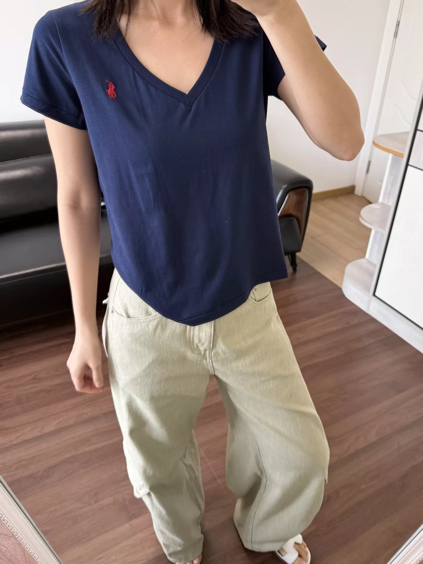 랄프로렌 브이넥 반소매 티셔츠 상세 이미지 38