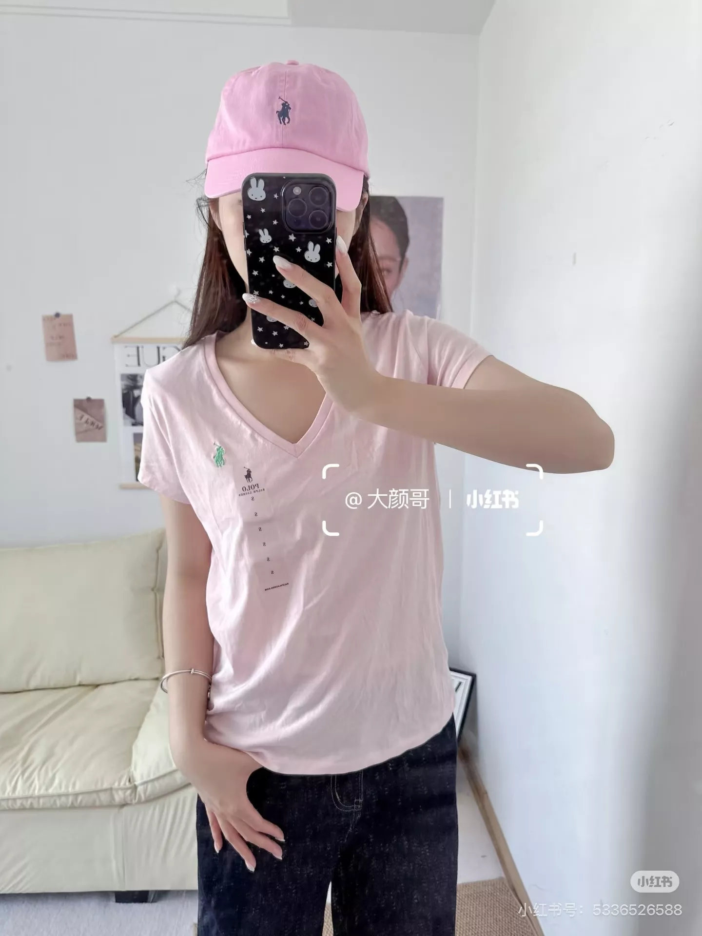 랄프로렌 브이넥 반소매 티셔츠 상세 이미지 69