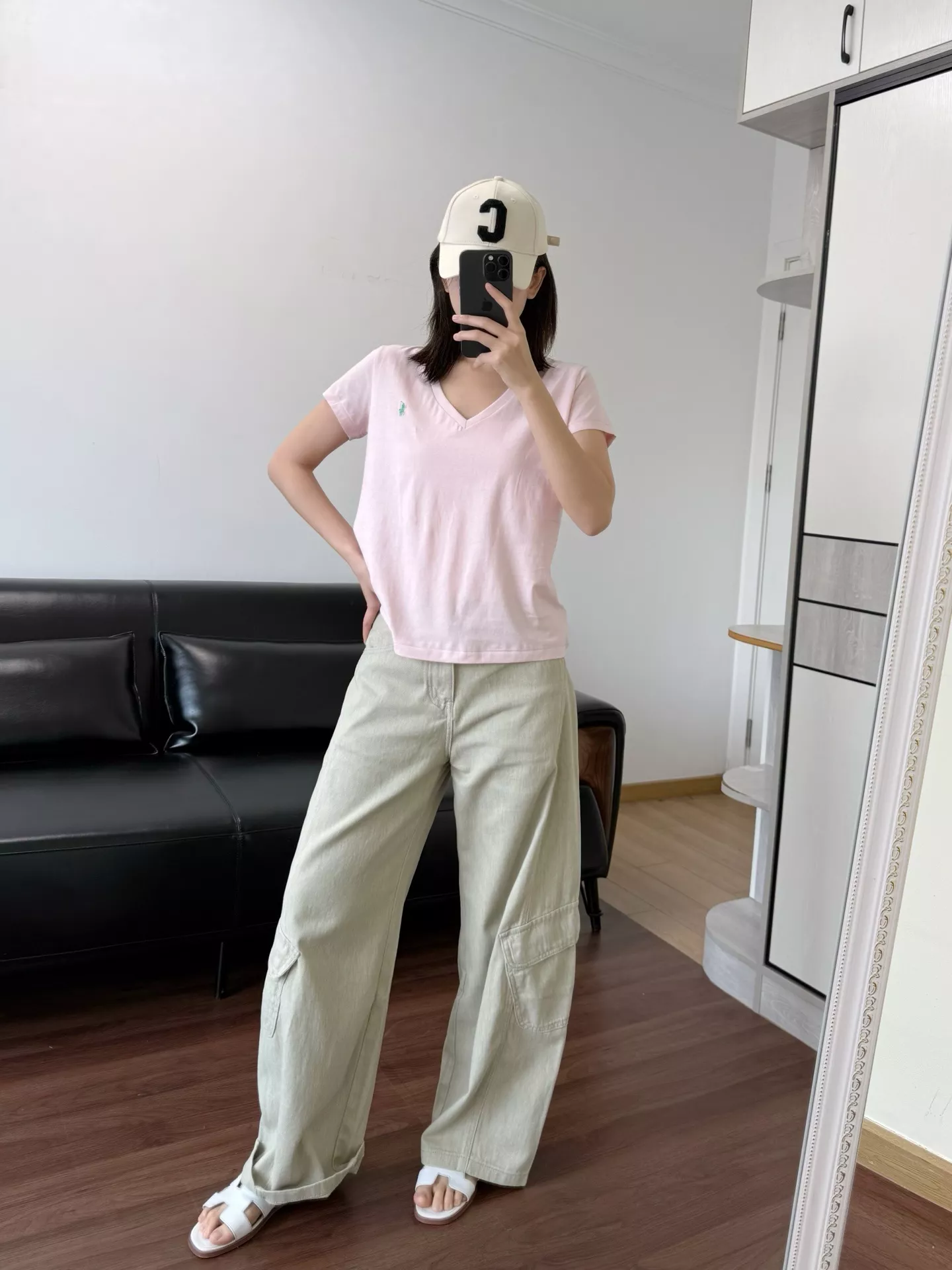 랄프로렌 브이넥 반소매 티셔츠 상세 이미지 44