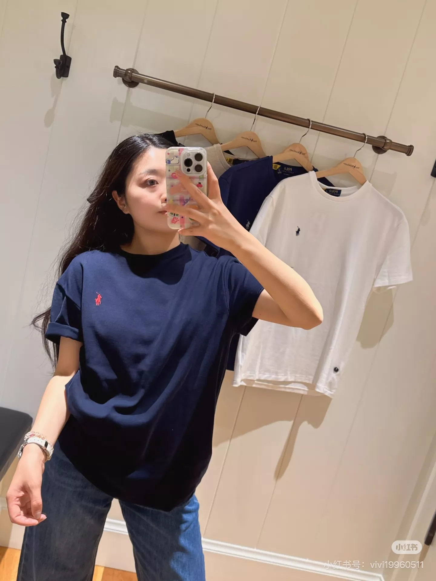 랄프로렌 아메리칸 심플 자수 로고 라운드 반팔 티셔츠 상세 이미지 79