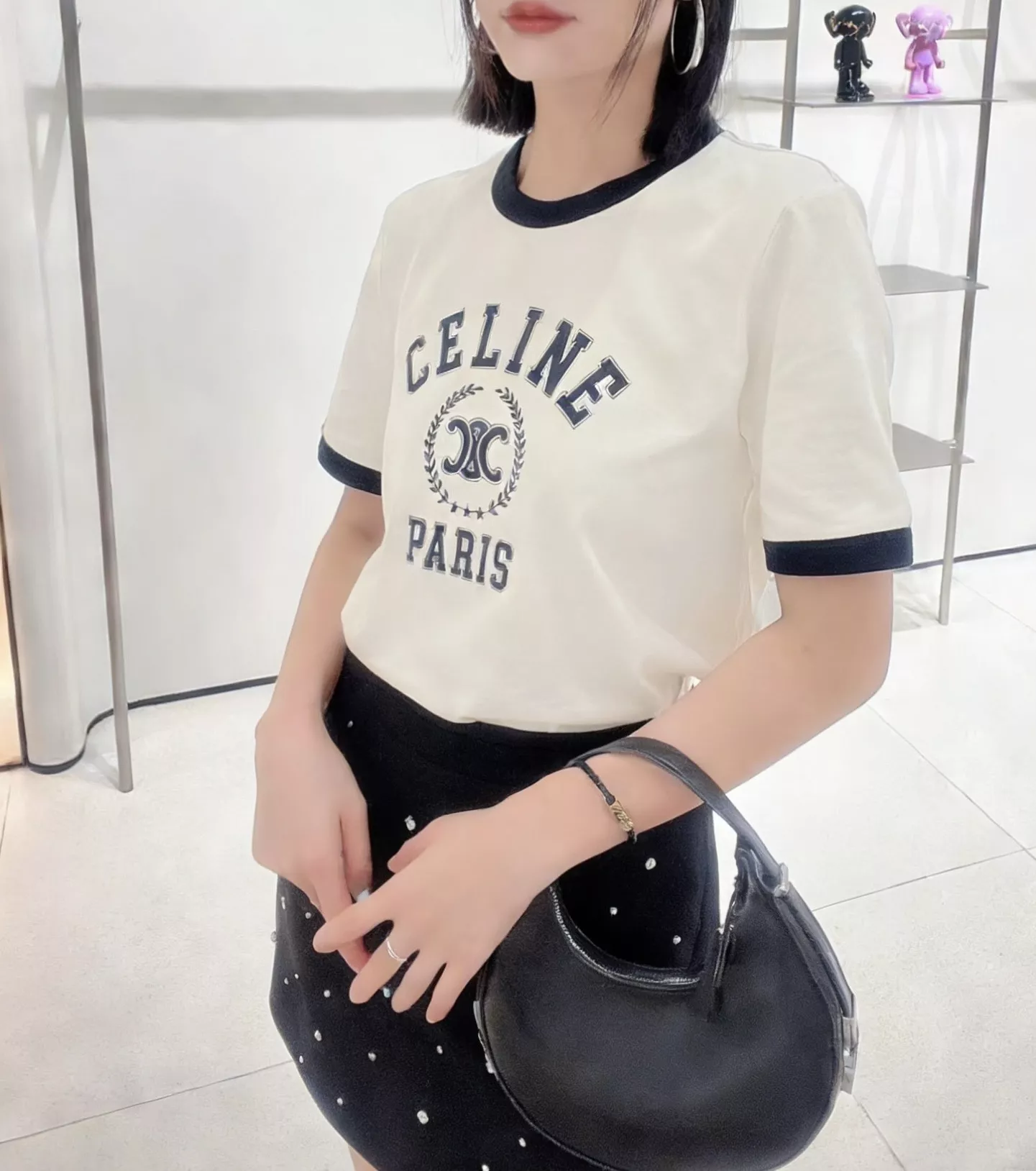 셀린느 레트로 배색 로고 티셔츠 상세 이미지 19