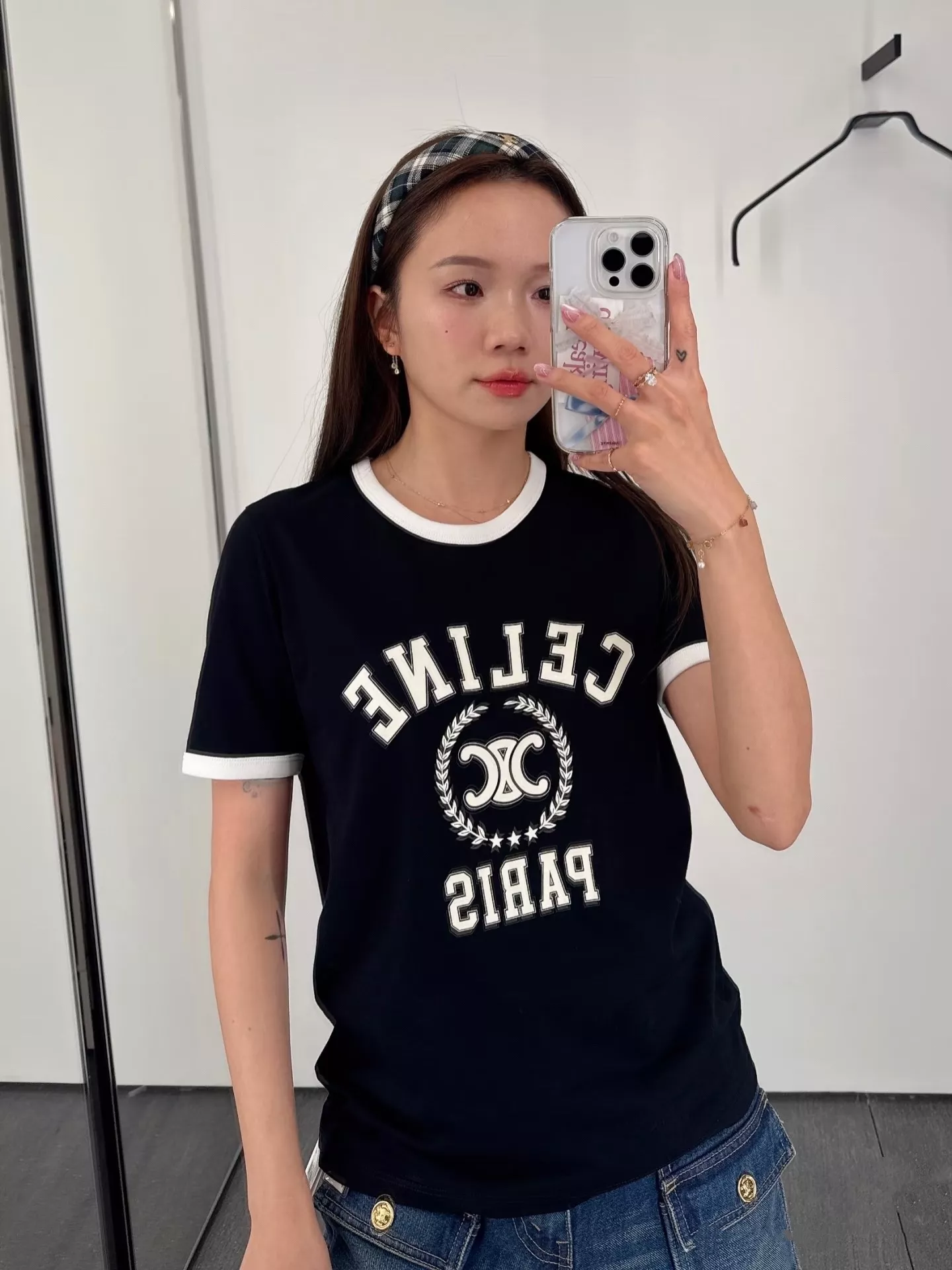 셀린느 레트로 배색 로고 티셔츠 상세 이미지 29