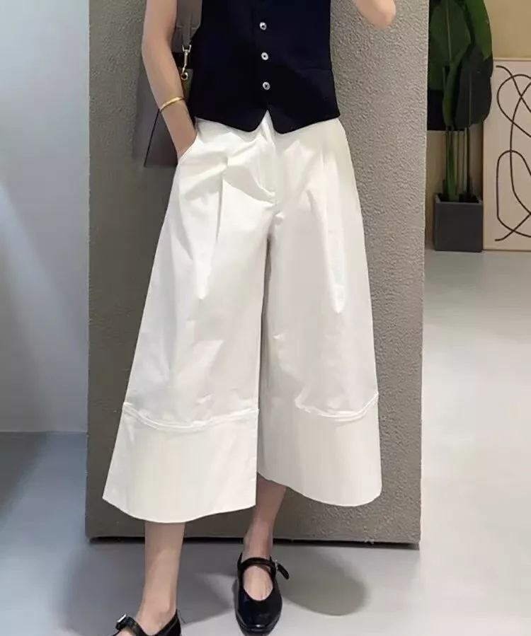 로에베 하이웨이스트 와이드 크롭 팬츠 상세 이미지 8