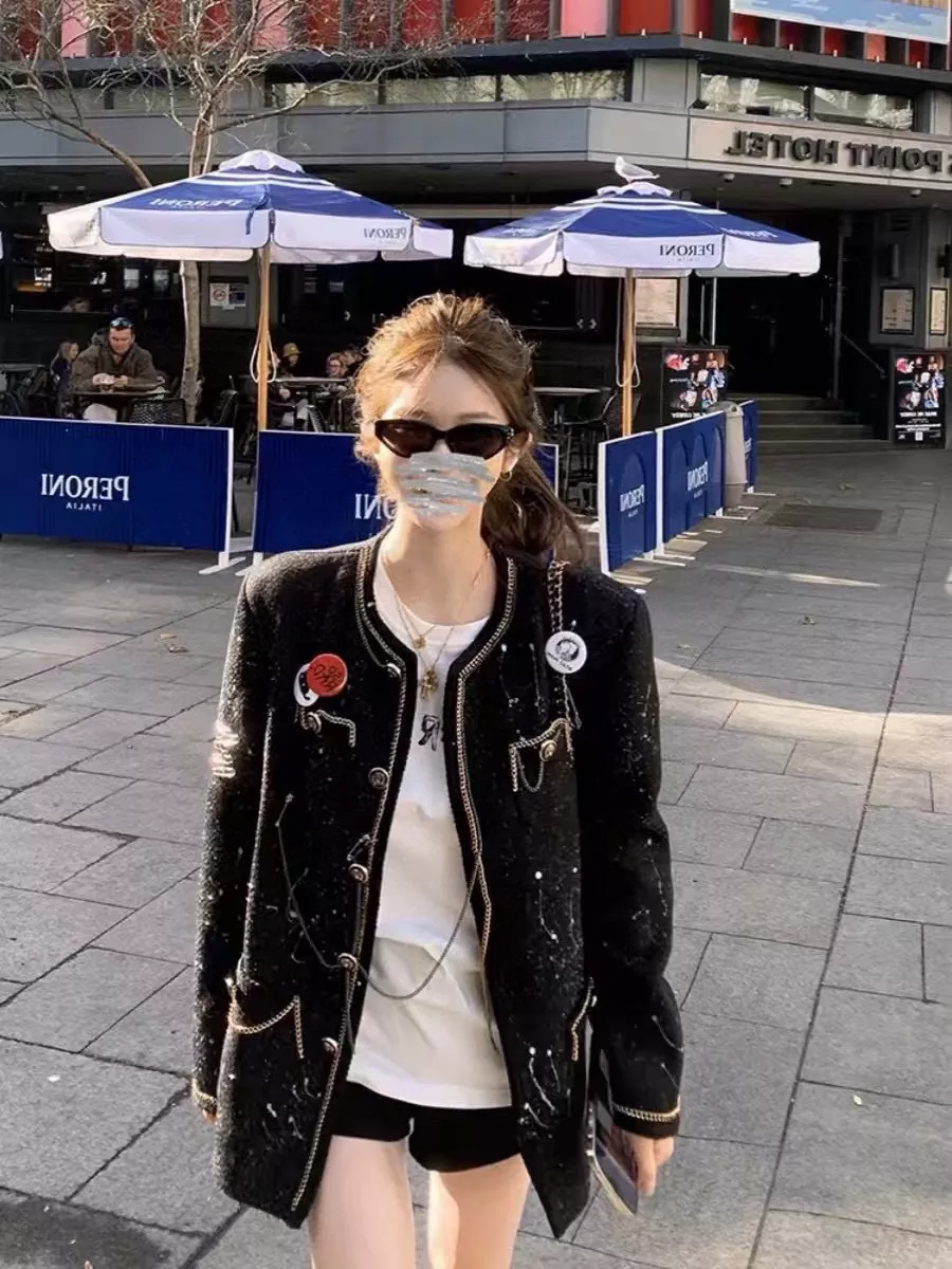 샤넬 제니 스타일 핸드페인팅 재킷 상세 이미지 18