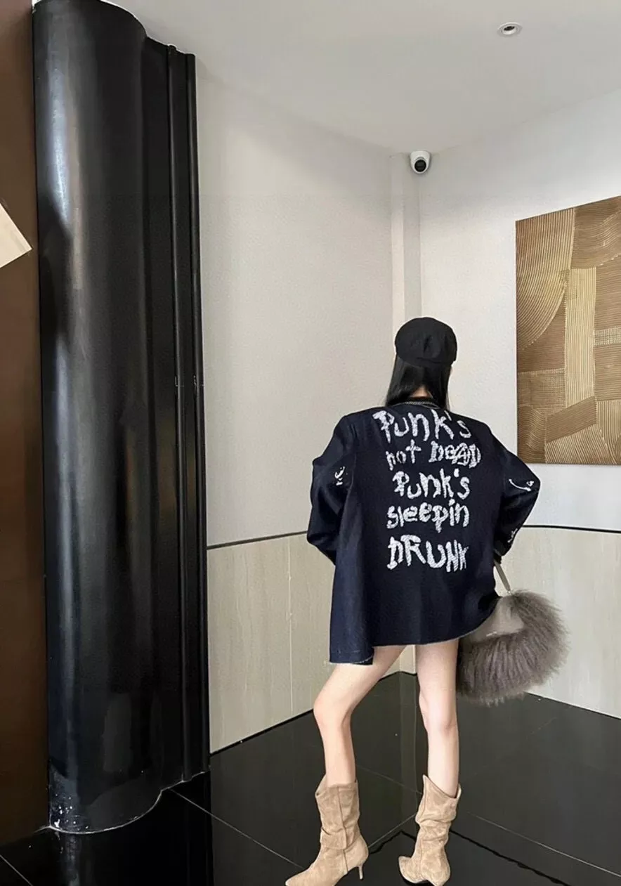 샤넬 제니 스타일 핸드페인팅 재킷 상세 이미지 23