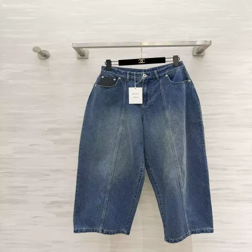보테가베네타 워싱 블루 벌룬 와이드 데님 팬츠