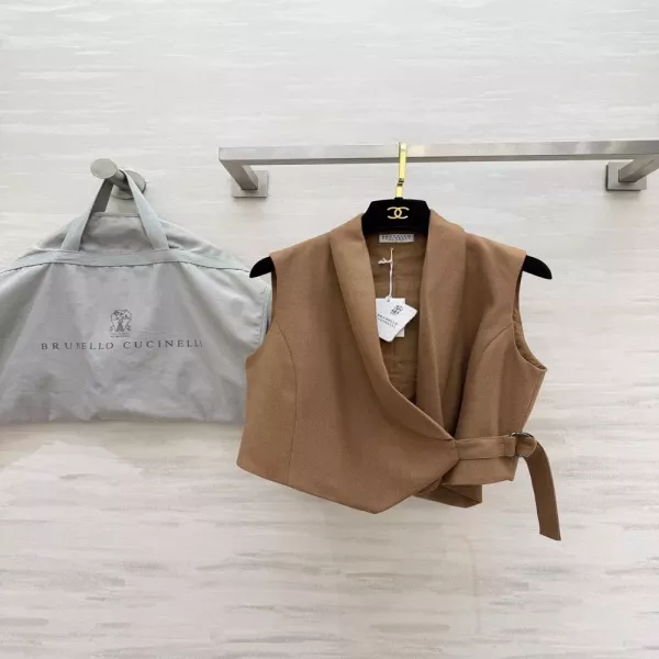브루넬로쿠치넬리 숄카라 허리벨트 조끼
