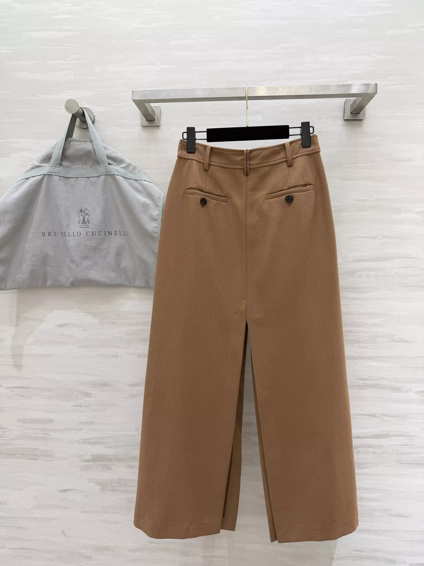 브루넬로쿠치넬리 하이웨이스트 와이드 슬랙스 팬츠 상세 이미지 4