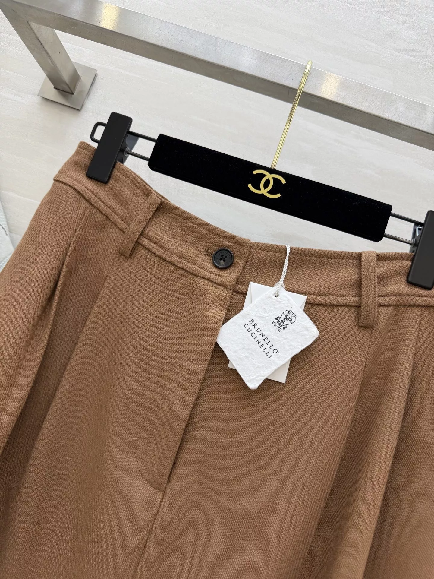 브루넬로쿠치넬리 하이웨이스트 와이드 슬랙스 팬츠 상세 이미지 5