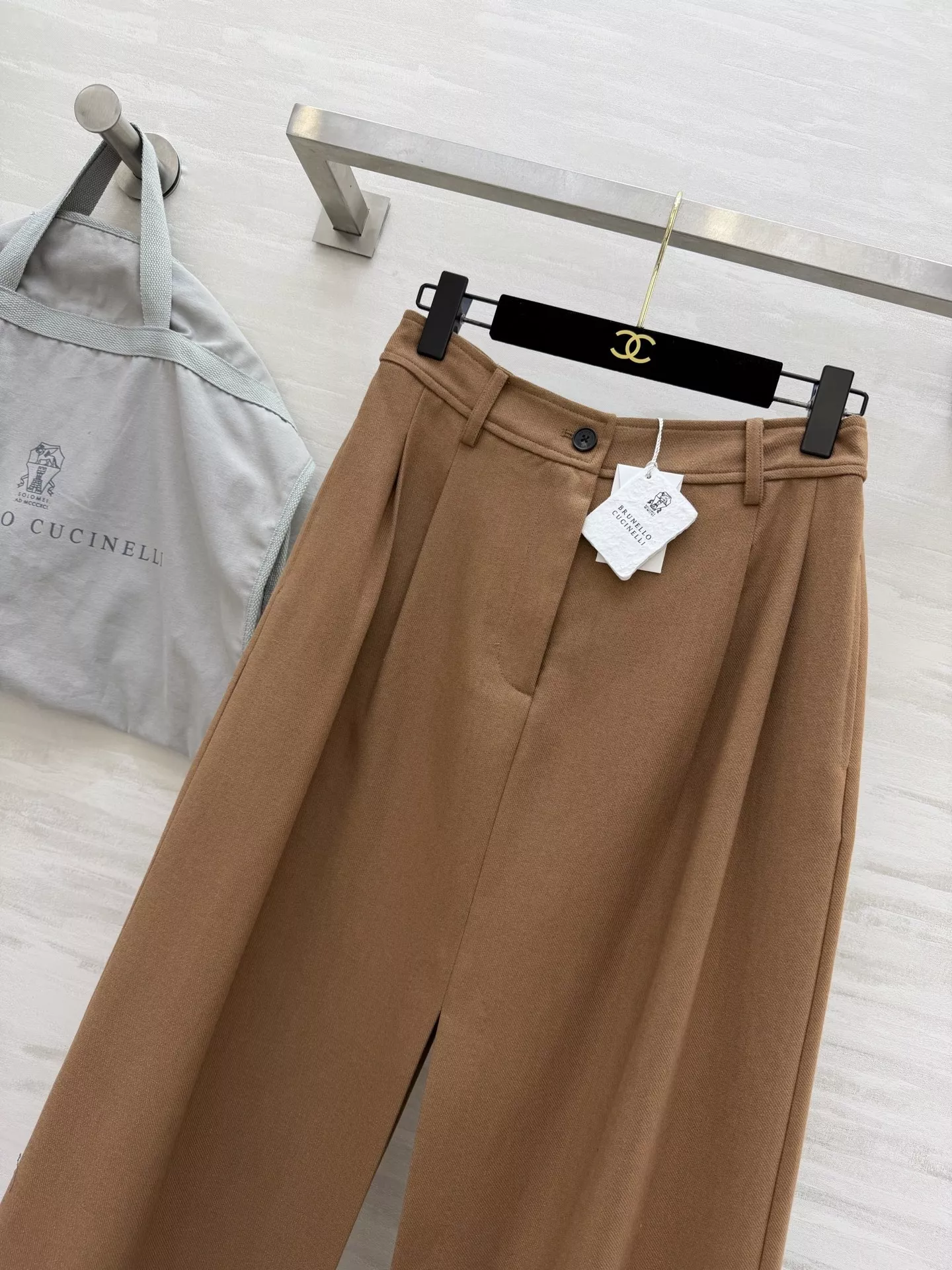 브루넬로쿠치넬리 하이웨이스트 와이드 슬랙스 팬츠 상세 이미지 2